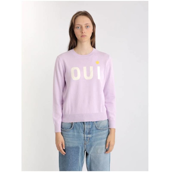 NEW Claire V. Classic Sweater Oiu Lavender Pullover Large Crew Neck Sweater - Picture 1 of 8